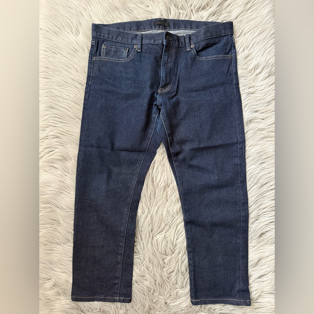 UNIQLO Selvedge Jeans Mens Slim Fit Kaihara Denim Low Rise Stretch